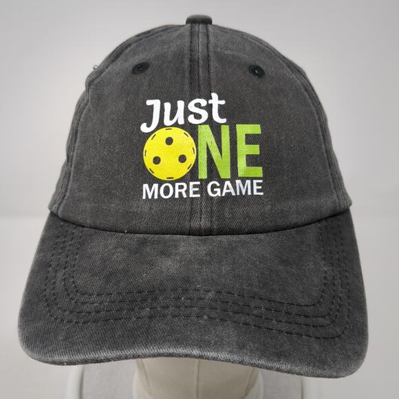 Just One More Game Slideback Hat Gray One Size Adjustable 6 Panel - Picture 2 of 9